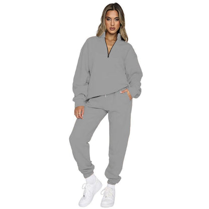 Women's Fashion Zipper Sweater Two-piece Set - HEPSIBAH SHOP