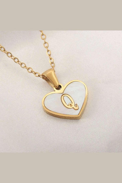 26 Letter Heart-shaped Necklace - HEPSIBAH SHOP