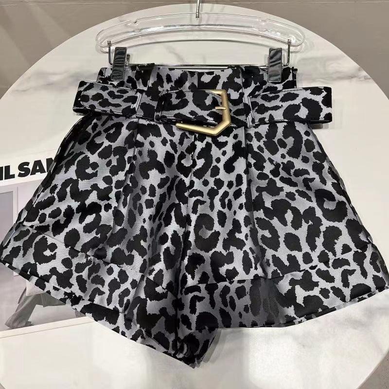 Fashion Leopard Print Suit Hot Pants - HEPSIBAH SHOP