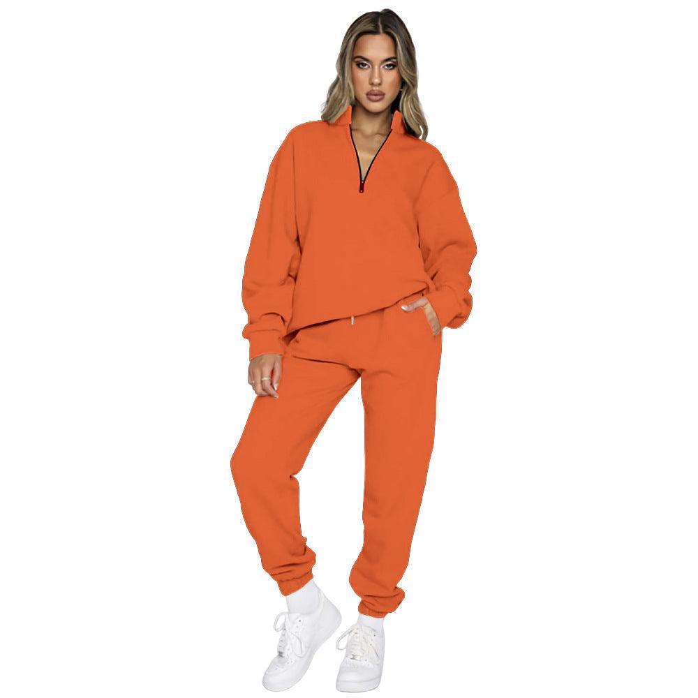 Women's Fashion Zipper Sweater Two-piece Set - HEPSIBAH SHOP