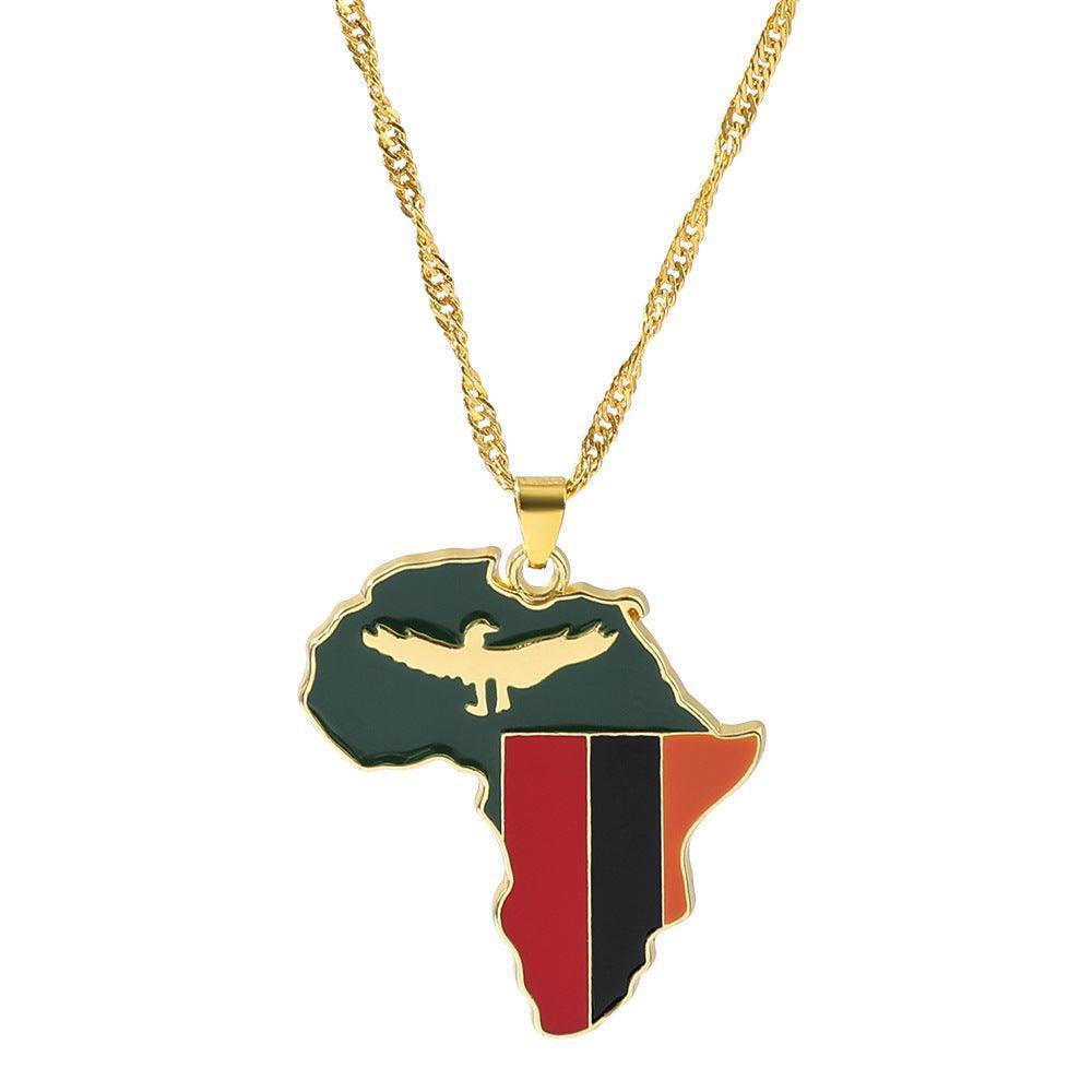 Fashion Map African Pendant Necklace - HEPSIBAH SHOP