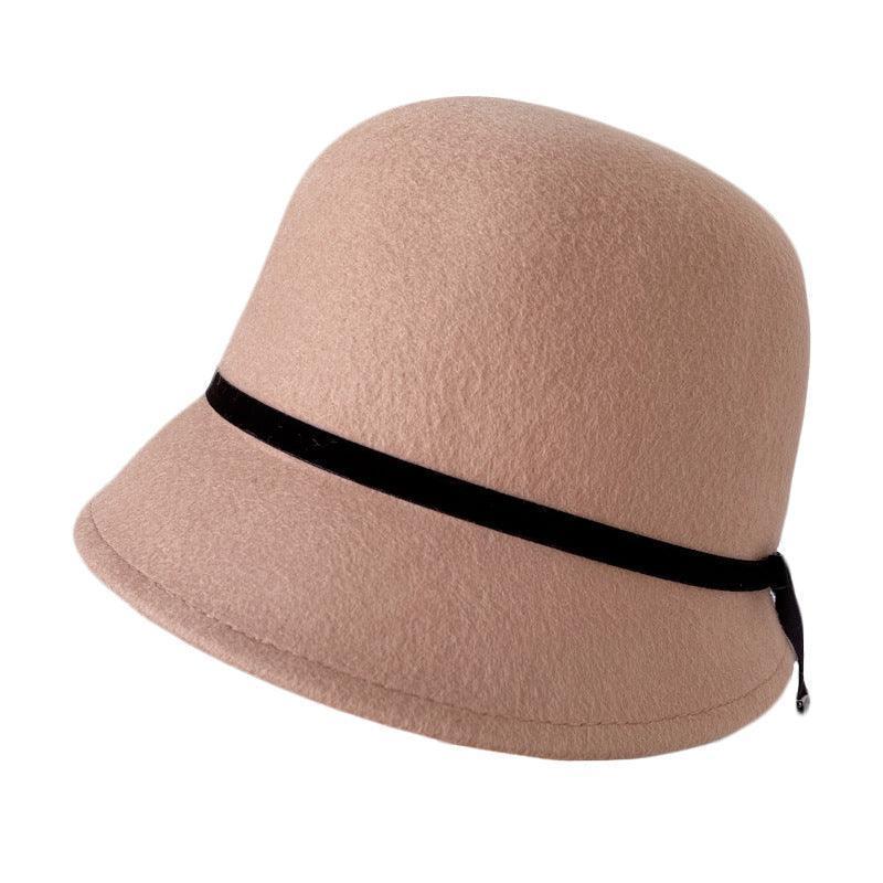 Wool Felt Hats Fine Bow Ladies - HEPSIBAH SHOP