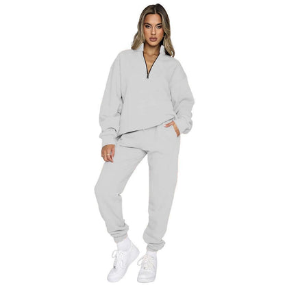 Women's Fashion Zipper Sweater Two-piece Set - HEPSIBAH SHOP