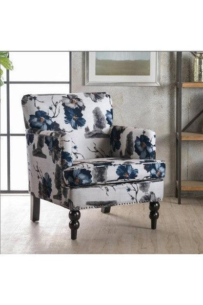 HARRISON Modern Fabric Tufted Club Chair with Arms