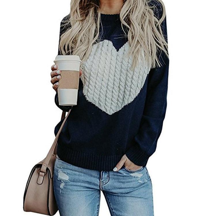 Love Printed Ladies Pullover Sweater - HEPSIBAH SHOP