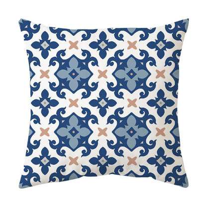 Blue Theme Simple Pattern Printed Pillowcase