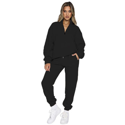 Women's Fashion Zipper Sweater Two-piece Set - HEPSIBAH SHOP