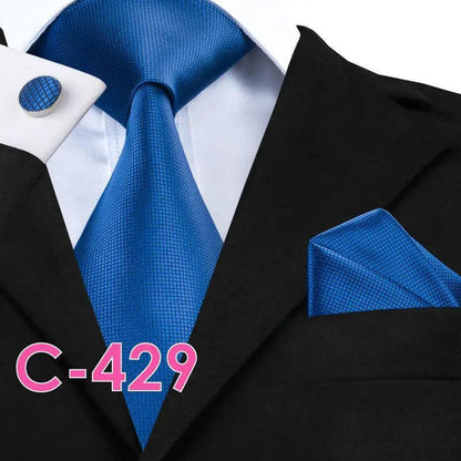 Solid Silk Men's Tie Set - HEPSIBAH SHOP