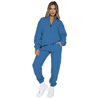 Women's Fashion Zipper Sweater Two-piece Set - HEPSIBAH SHOP