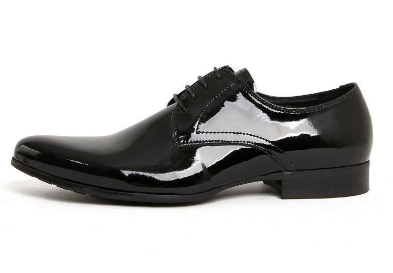 British Pointed Men's Lace-up Low-top Leather Shoes - HEPSIBAH SHOP