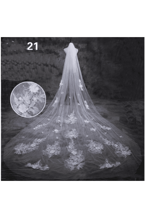 Wedding Dress Long Tail Luxury Super Fairy Wedding Veil - HEPSIBAH SHOP