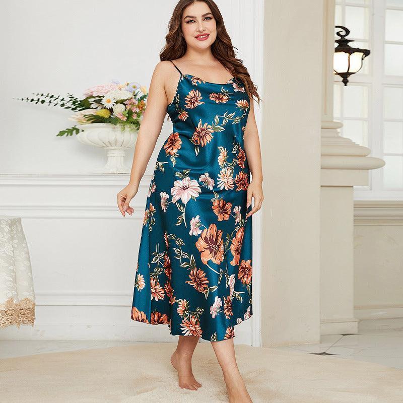 Plus-sized Ice Silk Fashion Casual Pajamas - HEPSIBAH SHOP