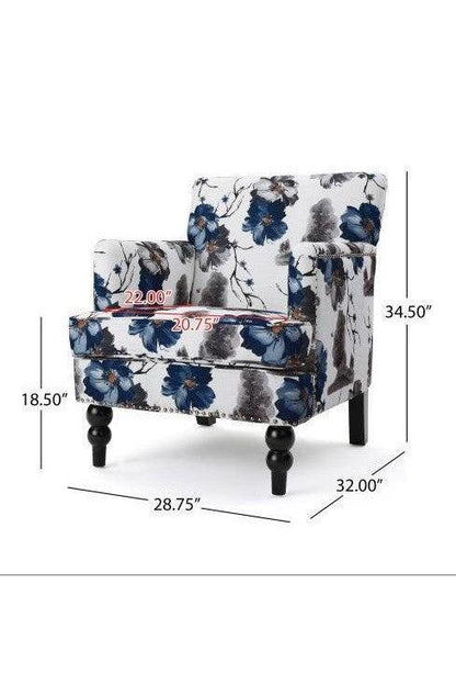 HARRISON Modern Fabric Tufted Club Chair with Arms