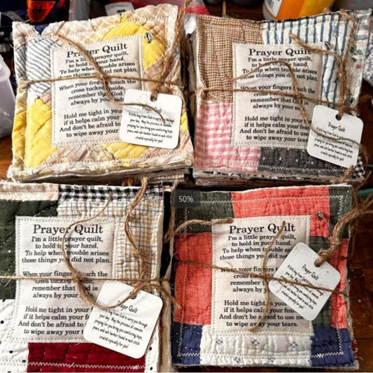 Prayer Quilt With Cross Inside - HEPSIBAH SHOP