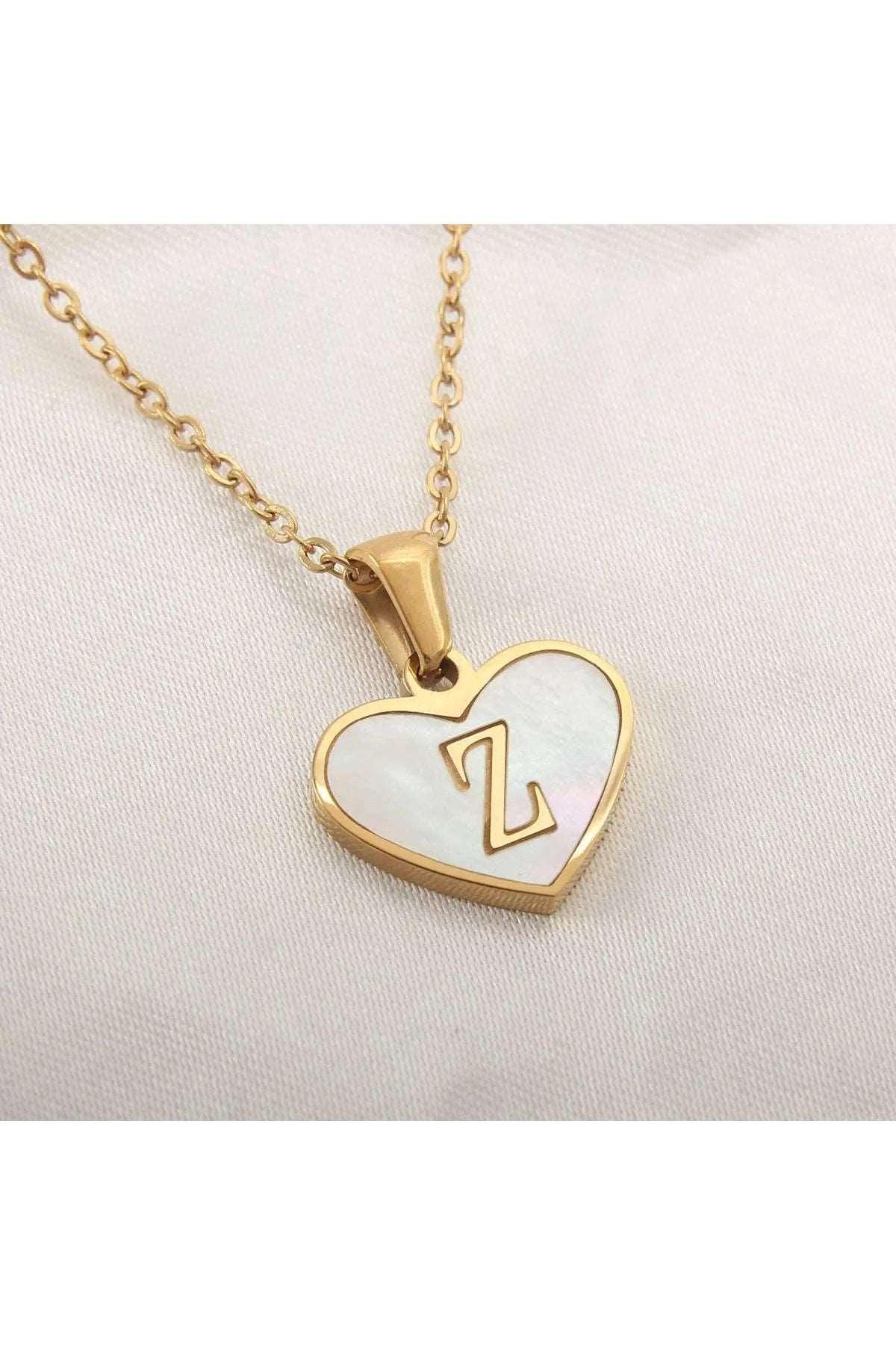 26 Letter Heart-shaped Necklace - HEPSIBAH SHOP