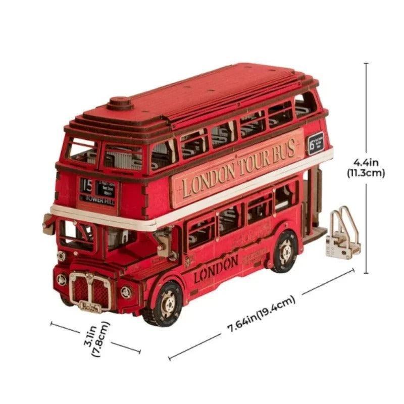 Creation Set London Bus Diy Cottage Jigsaw Model 3 Dstereo Hand-assembled Toys Gift - HEPSIBAH SHOP