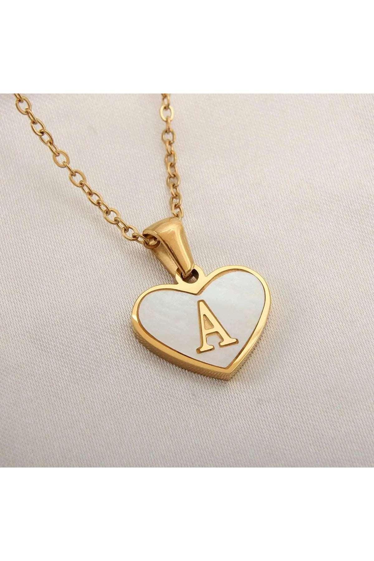 26 Letter Heart-shaped Necklace-HEPSIBAH SHOP