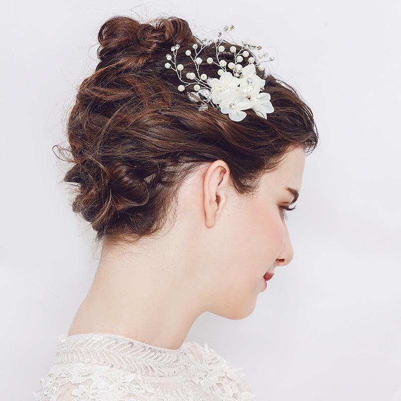 Bridal Wedding Tiara Pearl Rhinestone Hair Comb - HEPSIBAH SHOP