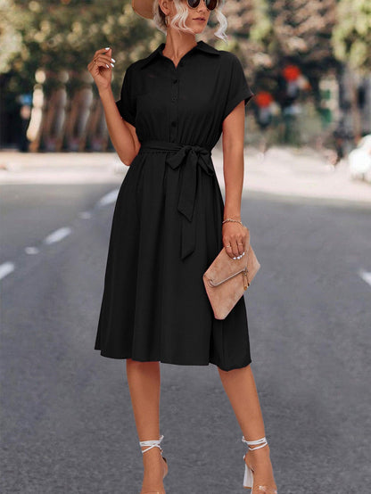 Popular Shirt Lace-up Dress - HEPSIBAH SHOP