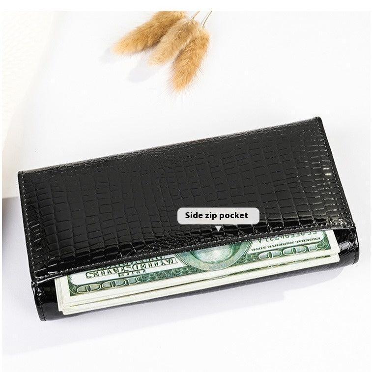 Women's Long Genuine Leather Cowhide Wallet - HEPSIBAH SHOP