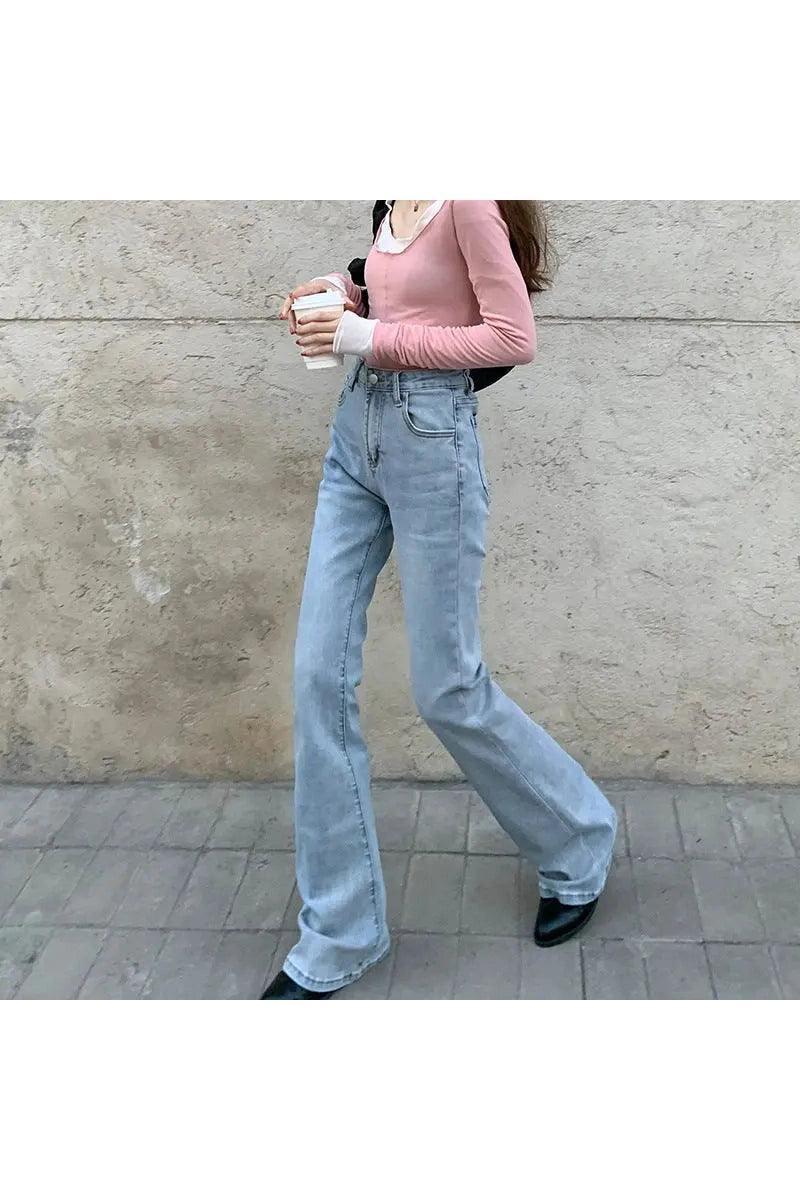 Stretch High Waist Bootcut Women's Jeans - HEPSIBAH SHOP