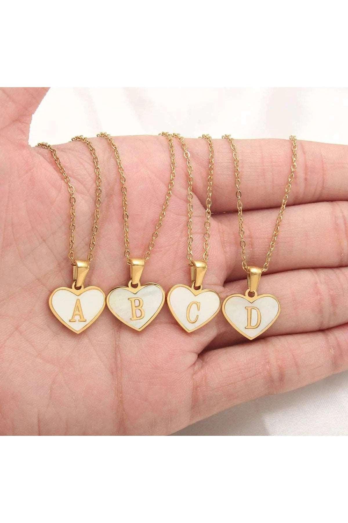 26 Letter Heart-shaped Necklace-HEPSIBAH SHOP