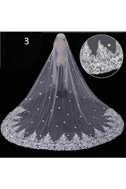 Wedding Dress Long Tail Luxury Super Fairy Wedding Veil - HEPSIBAH SHOP