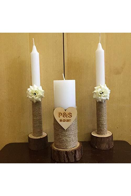 Wooden Wedding Candle Holders - HEPSIBAH SHOP