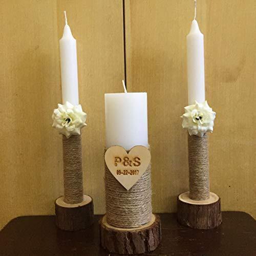 Wooden Wedding Candle Holders - HEPSIBAH SHOP