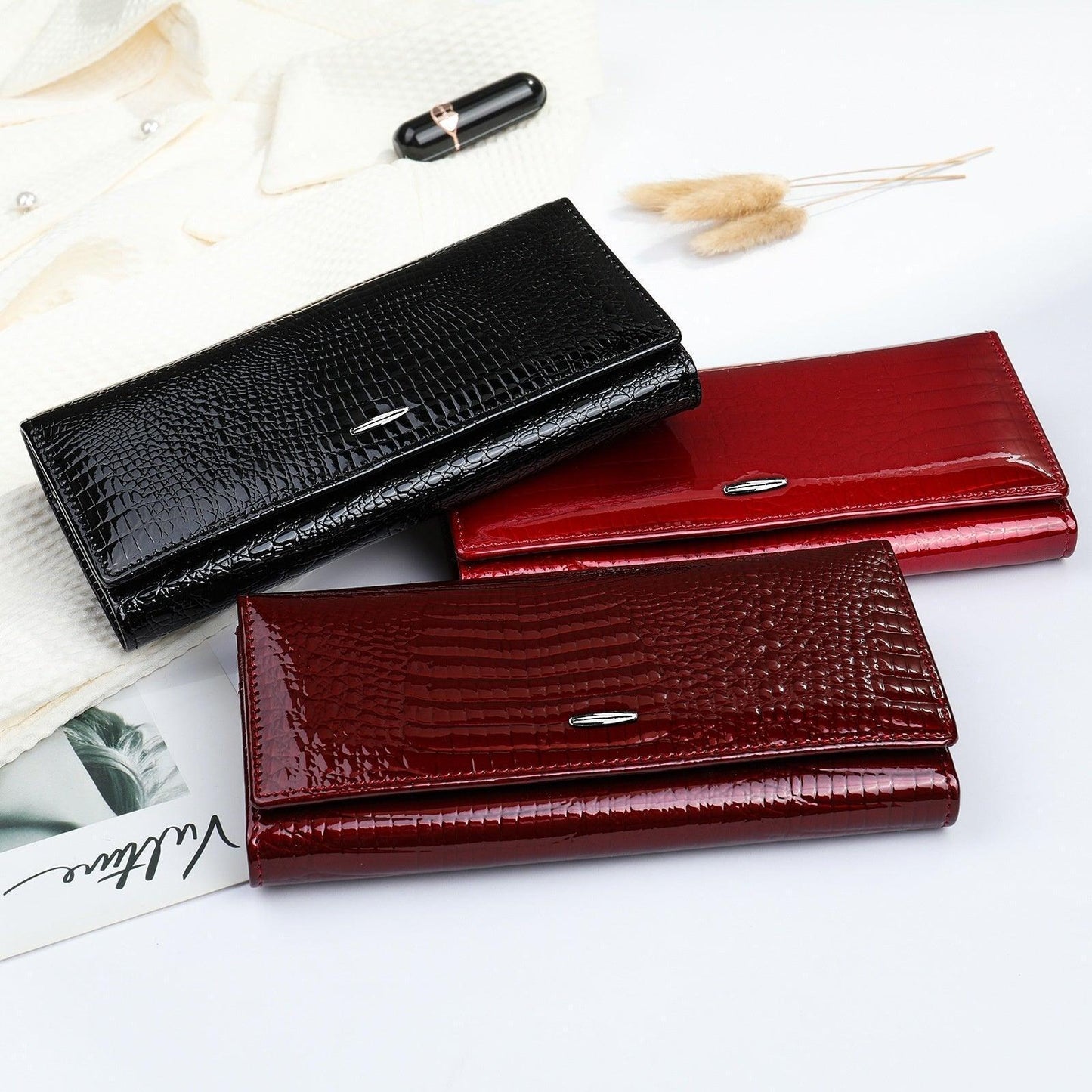 Women's Long Genuine Leather Cowhide Wallet - HEPSIBAH SHOP