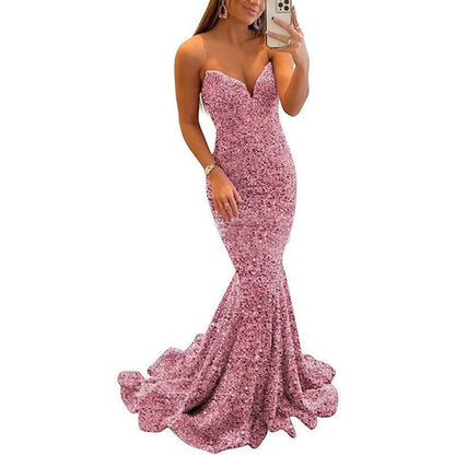 Sequin Evening Dresses For Women Formal Sexy Long Prom Party Gowns - HEPSIBAH SHOP