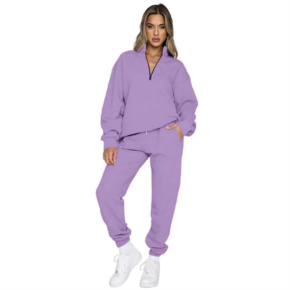 Women's Fashion Zipper Sweater Two-piece Set - HEPSIBAH SHOP