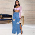 Summer Fashion Ripped Split Jeans - HEPSIBAH SHOP
