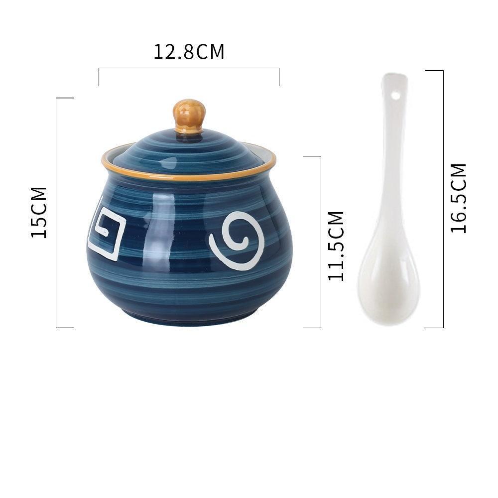 Household Kitchen Condiment Pot Ceramic Suit - HEPSIBAH SHOP