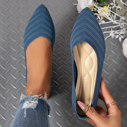 Pointed Toe Low-cut Shoes Women's Breathable Flat Bottom - HEPSIBAH SHOP