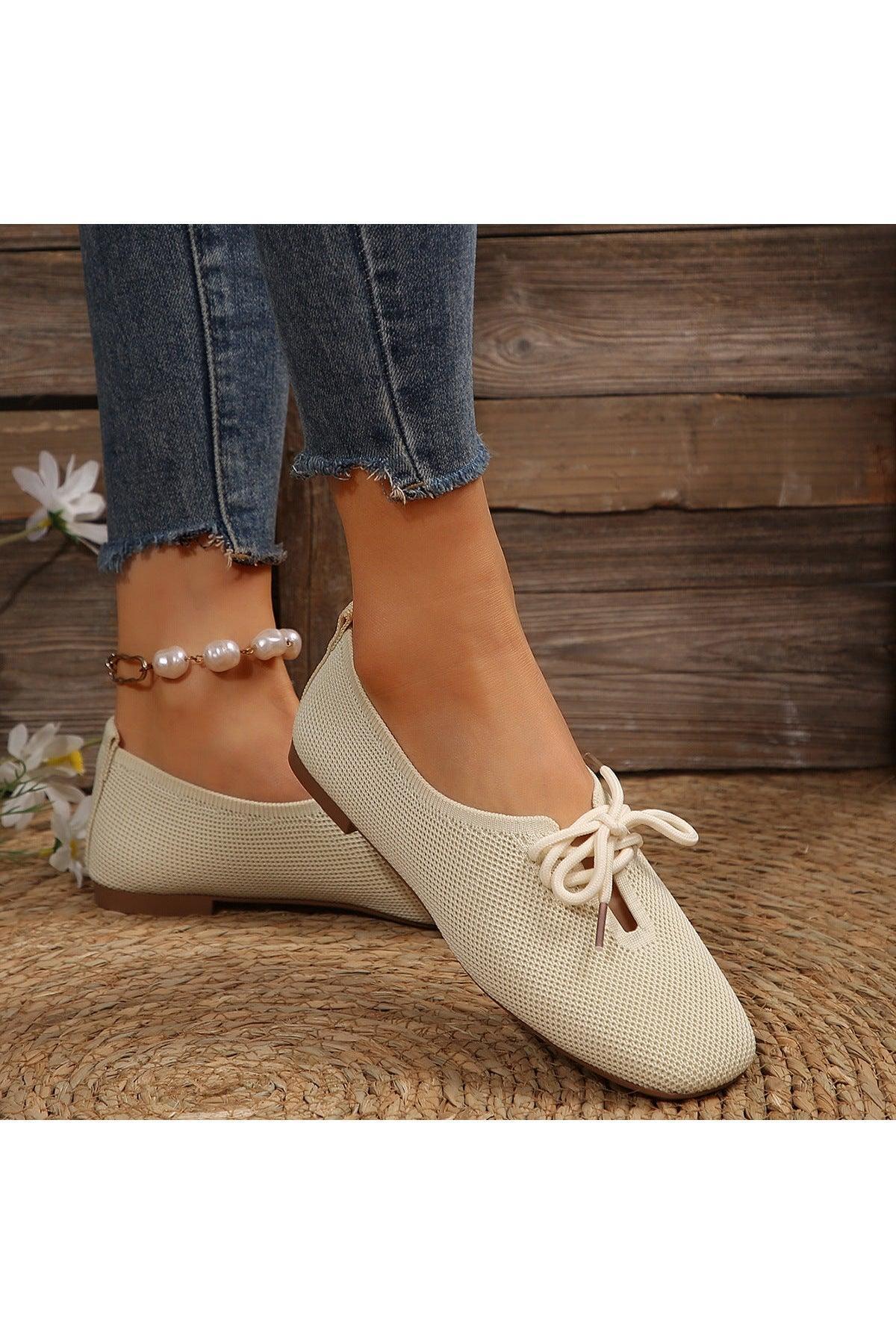 Casual Lace-up Mesh Flats Shoes Women - HEPSIBAH SHOP