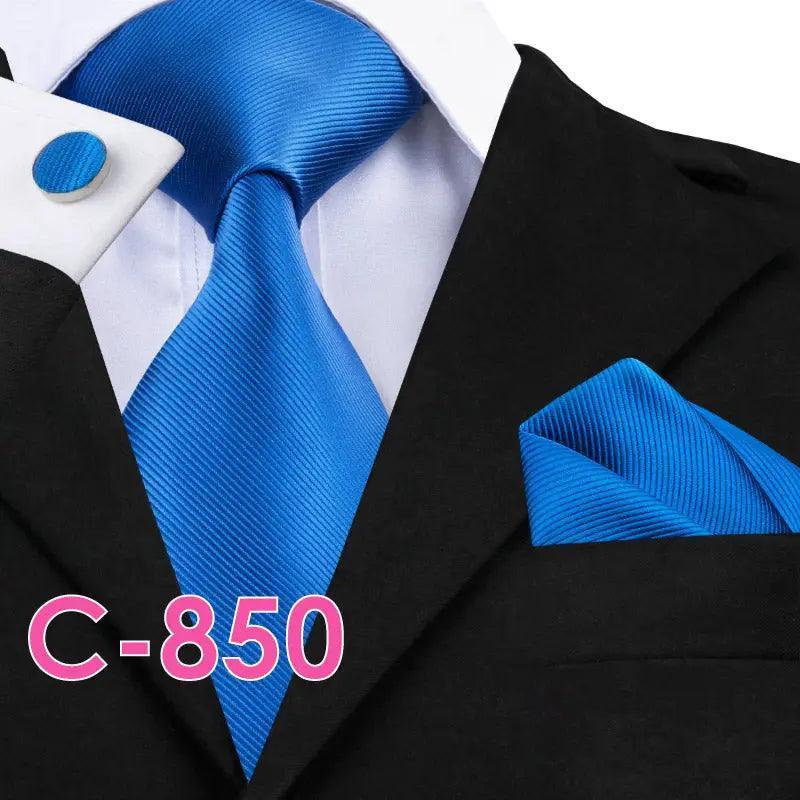 Solid Silk Men's Tie Set - HEPSIBAH SHOP