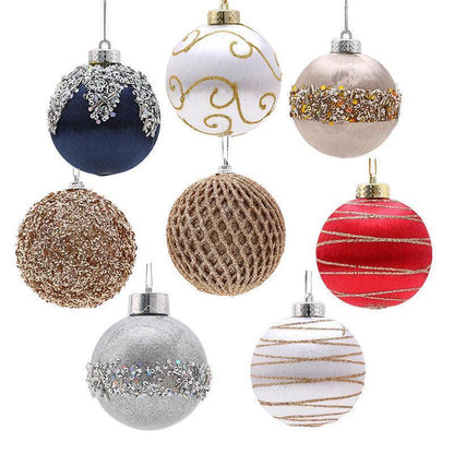 Painted Silk Ball Christmas Tree Pendant - HEPSIBAH SHOP