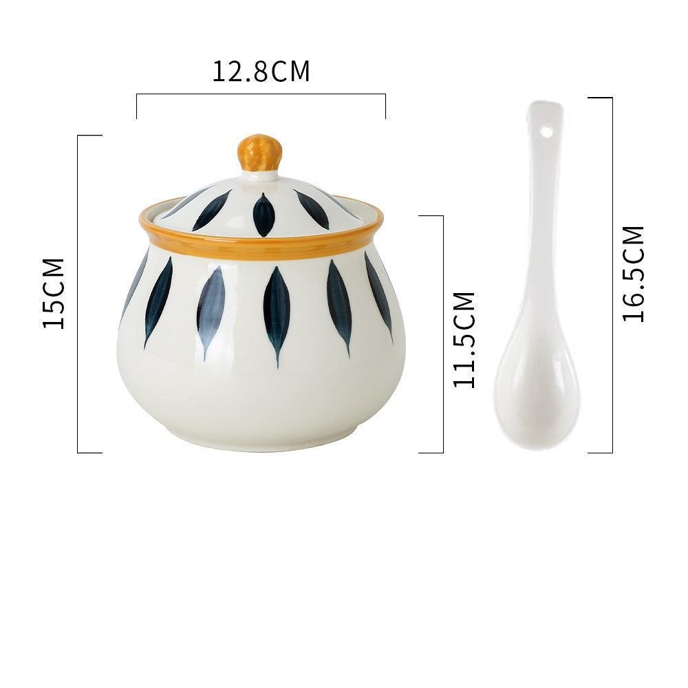 Household Kitchen Condiment Pot Ceramic Suit - HEPSIBAH SHOP