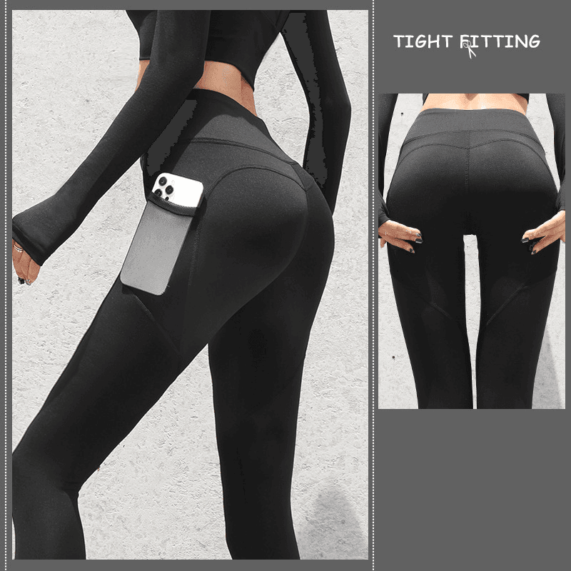 Gym Sport Seamless Leggings With Pockets - HEPSIBAH SHOP