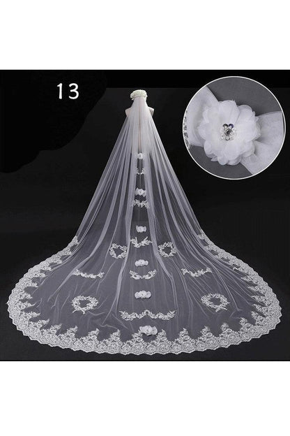 Wedding Dress Long Tail Luxury Super Fairy Wedding Veil - HEPSIBAH SHOP