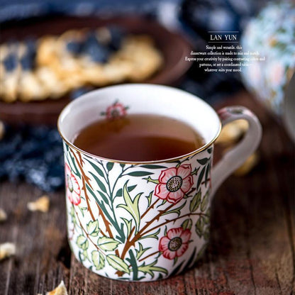 Blue And White Mug Retro Tea Cup Exquisite Bone China Gift Cup