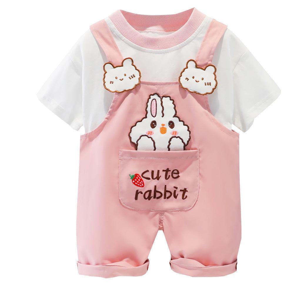 Children's Clothing Men And Women Baby Summer Cartoon Short-sleeved Overalls - HEPSIBAH SHOP