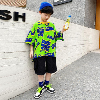 Boys' Suits, Big Children's Summer Clothes, Fried Street Children's Hip-hop Clothes - HEPSIBAH SHOP