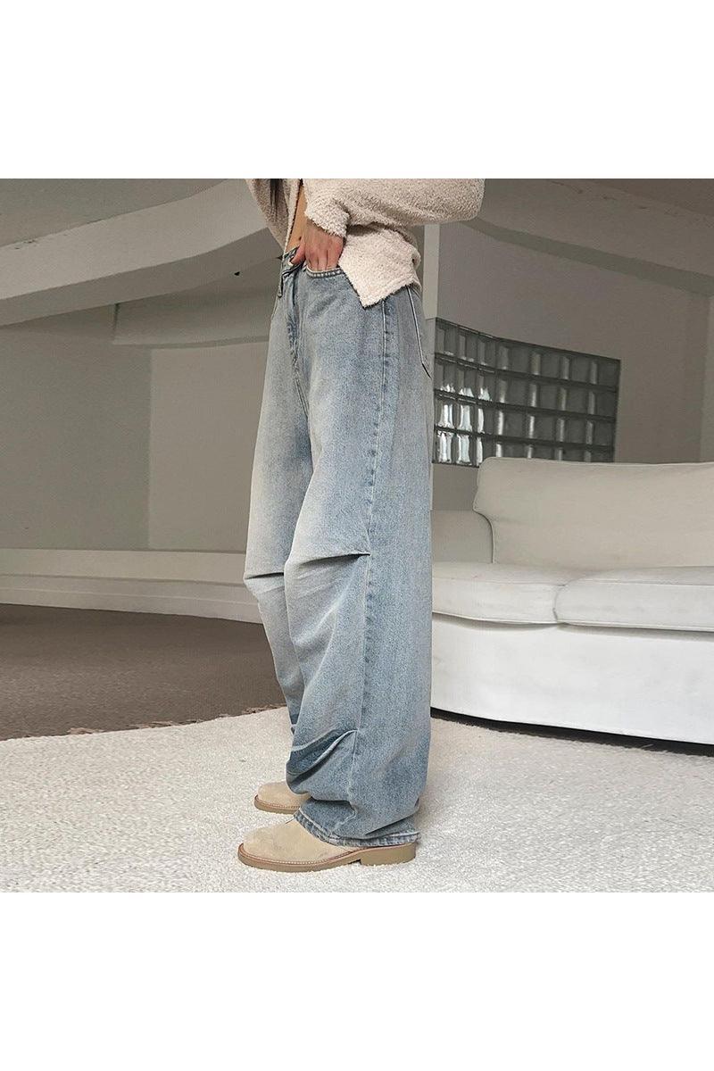 Street Style Washed Vintage Loose Jeans - HEPSIBAH SHOP