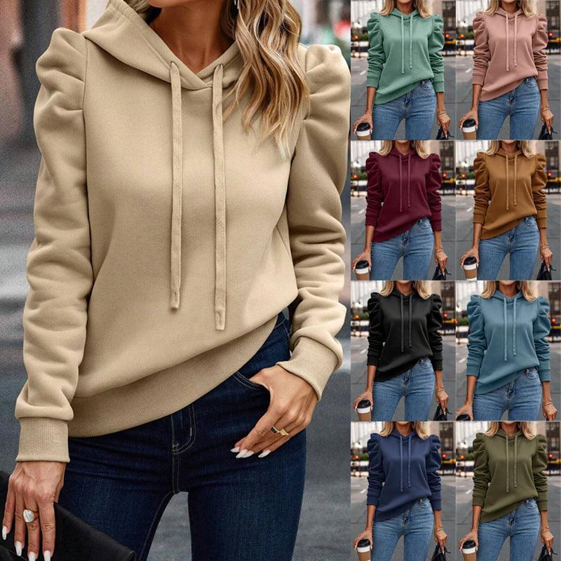 Solid Color Long-sleeved Casual Women's Top Sweater - HEPSIBAH SHOP