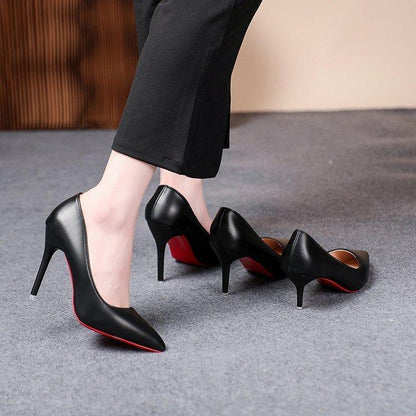 New Women's Spring European And American Pointed Toe Shallow Mouth Stiletto Heel Fashion Shoes - HEPSIBAH SHOP