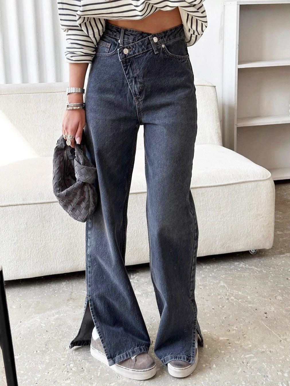 Fashion Personality Dislocation Jeans For Women - HEPSIBAH SHOP