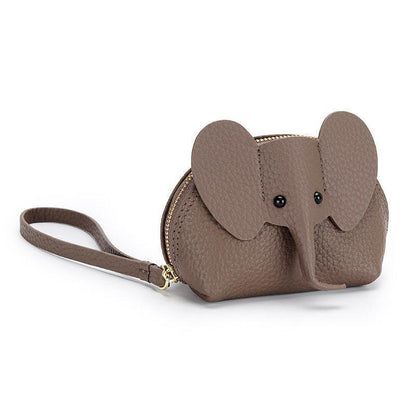 Cute Coin Purse Leather Cartoon Elephant - HEPSIBAH SHOP