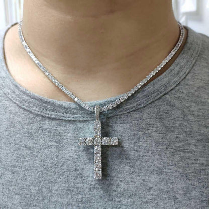 Solid Large Cross Pendant Necklace - HEPSIBAH SHOP